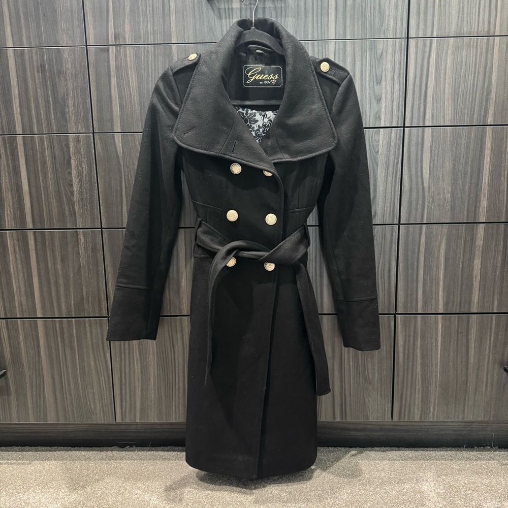 Guess belted wool coat